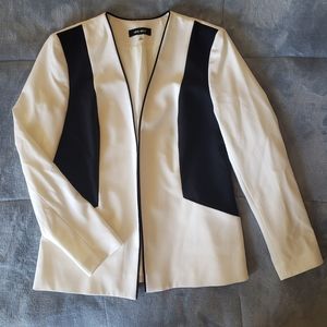 Nine West stretch color block kiss front blazer
